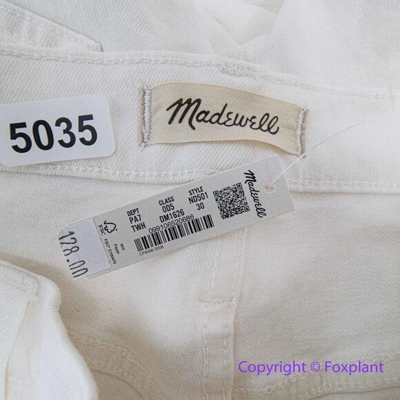 NEW Madewell The High-Rise Perfect Vintage Jean in Tile White, 30 - Picture 13 of 16